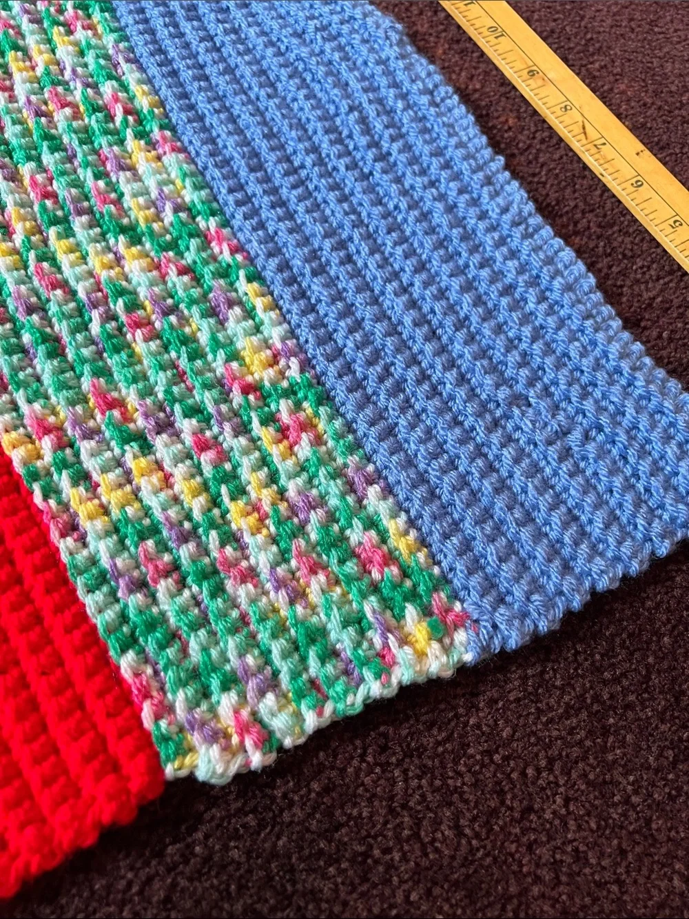 Handmade Crocheted Multi-Color Doll or Baby Throw